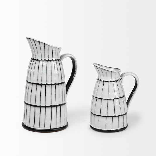 Chic black and white Jug