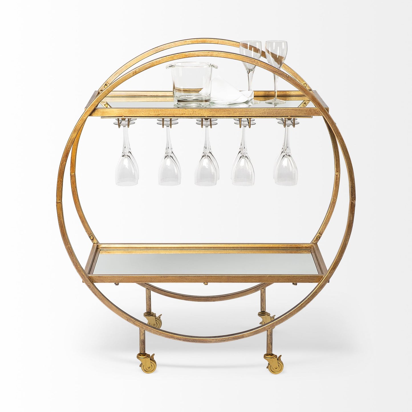 Carola Gold Bar Cart