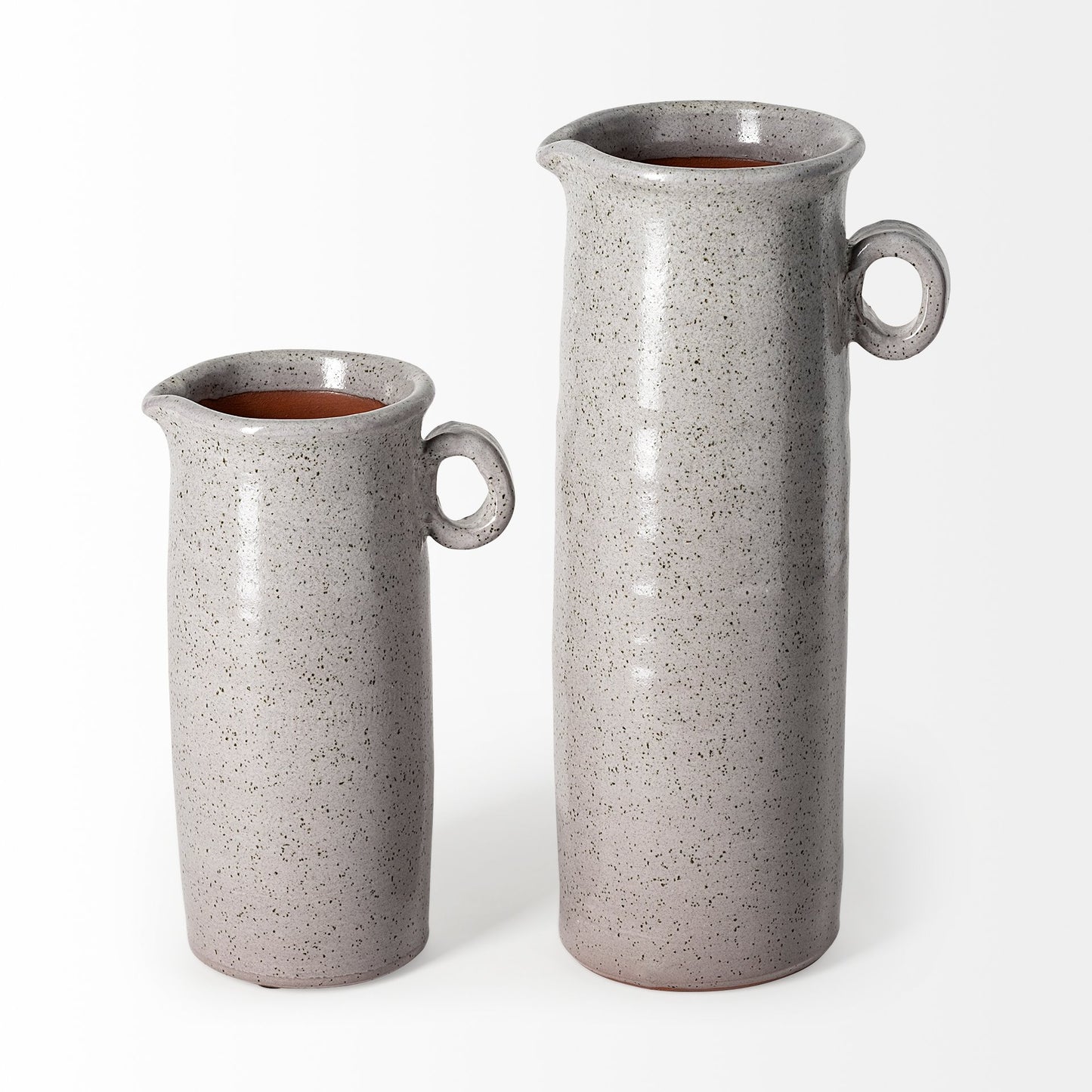 Small Freckled Gray Ceramic Jug