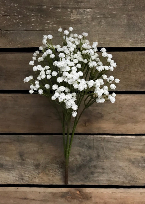 15" White Gypsophlia Bush