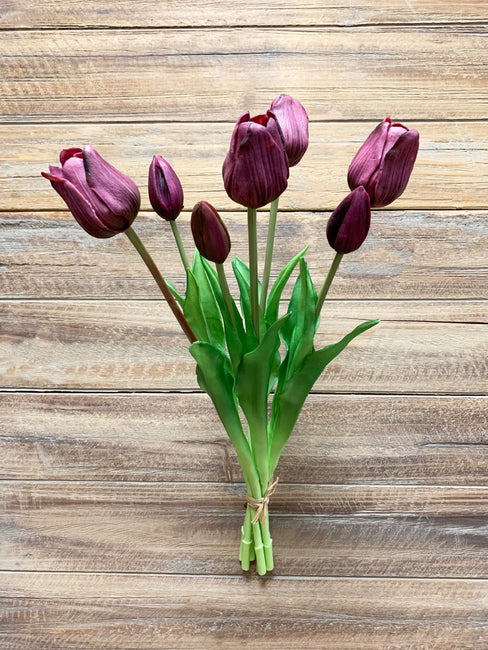 Real Touch Tulips- Bundle of 7 -  12"