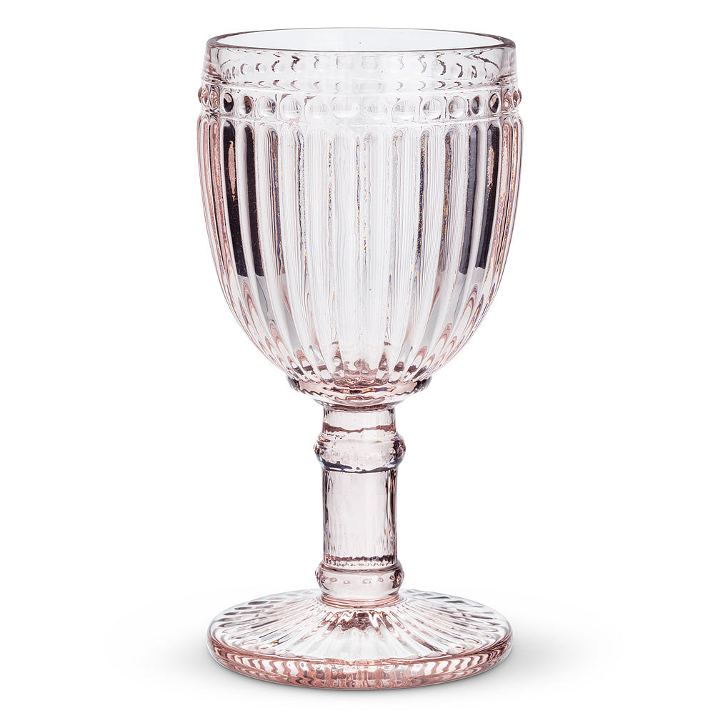 Dot & Panel Pink Wine Glass