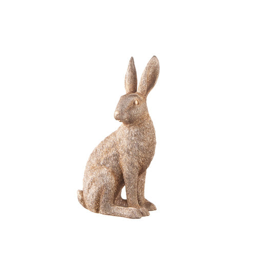 Gold Rabbit Sitting 10"