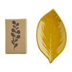 LEAF SOAP DISH WITH SOAP