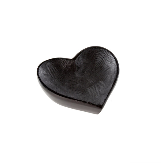 Black Soap Stone Heart Dish