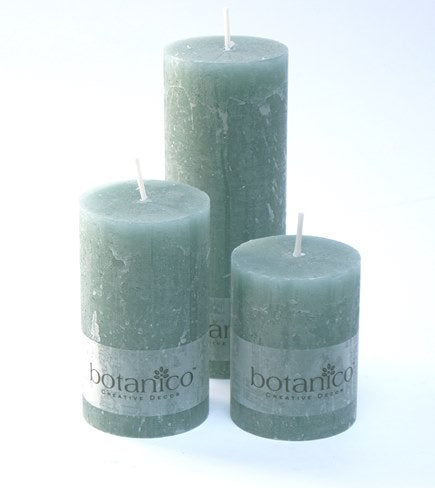 Rustic Pillar Candle- 3 Colors