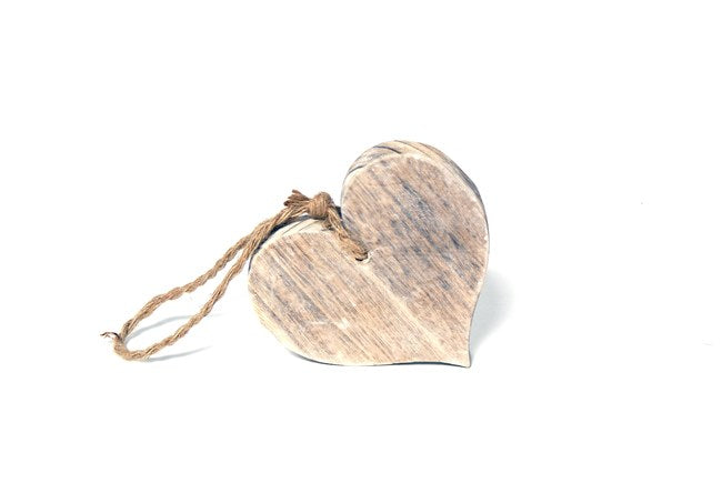 Wooden Heart with jute