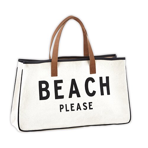 Canvas Tote Bag Beach please, Pool side