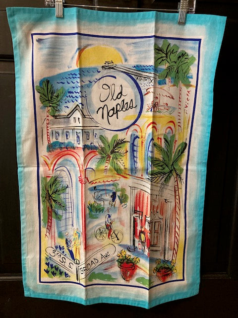 Marco Island Map Tea Towel.