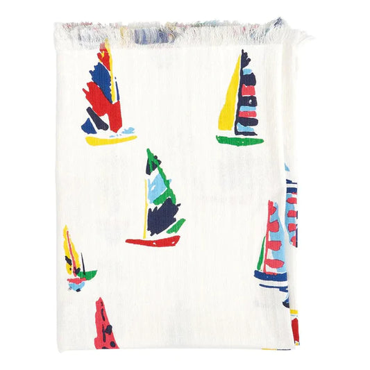 Cotton Sailboat Throw
