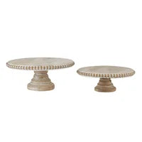 Beaded Edge Pedestal Tray