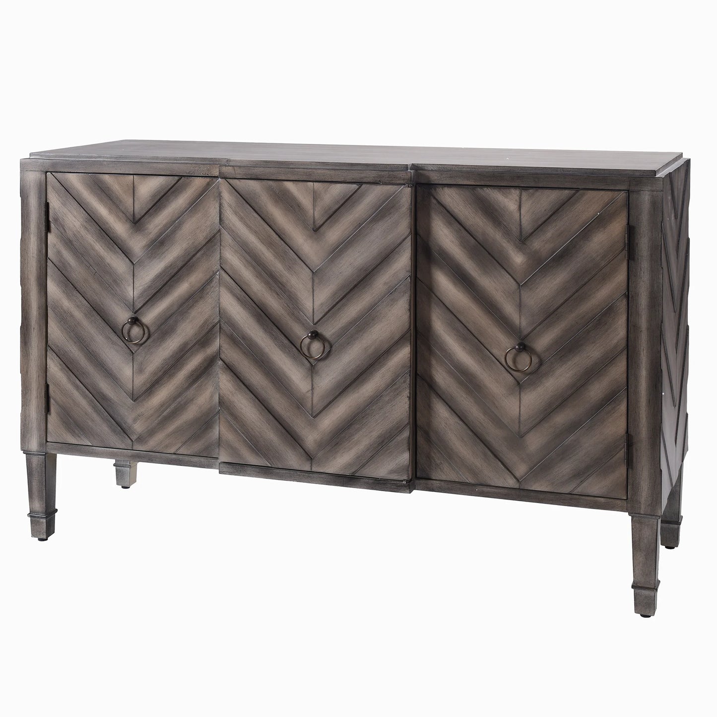 Chevron 3 Door Console Table