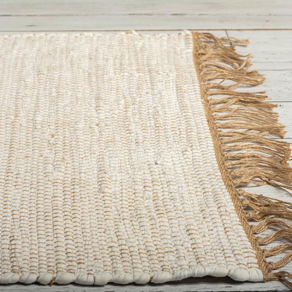 Checkered Pattern Jute Rug