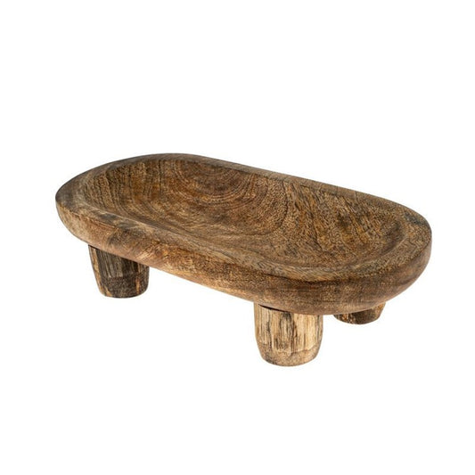 Footed Wood Tray with Legs