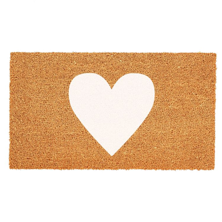 Coir Rugs , Walking on sunshine, Black heart , White heart