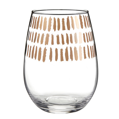 Clear + Rose Gold Wine Glass