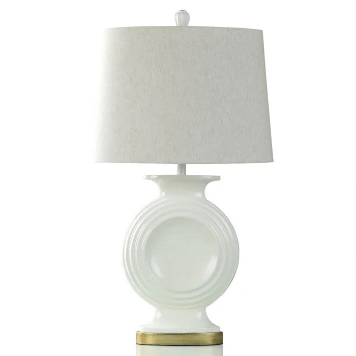 Rippled White Table Lamp