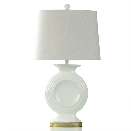 Rippled White Table Lamp